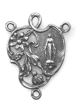Load image into Gallery viewer, Rosary Center - Sterling Silver - Antique Reproduction 930 CeCeAgnes Rosary Parts
