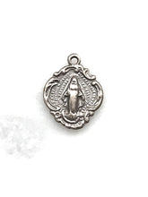 Load image into Gallery viewer, Tiny Miraculous Medal - Sterling Silver - Antique Reproduction 244 CeCeAgnes Rosary Parts
