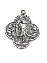 Load image into Gallery viewer, Medal - Saint Raphael - Sterling Silver - Antique Reproduction 1011 CeCeAgnes Rosary Parts

