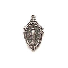 Load image into Gallery viewer, Miraculous Medal - Sterling Silver - Antique Reproduction 1493 CeCeAgnes Rosary Parts
