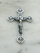 Load image into Gallery viewer, Angel Cherub Crucifix Pendant - Sterling Silver - Antique Reproduction CeCeAgnes Rosary Parts
