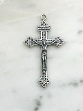 Load image into Gallery viewer, Pardon Crucifix Pendant - Sterling Silver - Antique Reproduction CeCeAgnes Rosary Parts
