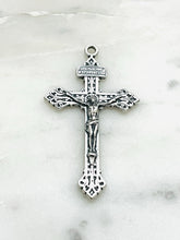 Load image into Gallery viewer, Pardon Crucifix Pendant - Sterling Silver - Antique Reproduction CeCeAgnes Rosary Parts
