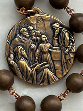 Load image into Gallery viewer, Child Jesus in the Temple Rosary: Hematite &amp; Bronze Single Decade Tenner - Sorrowful Mother
