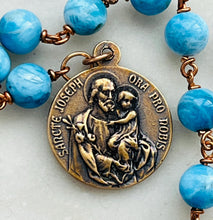 Load image into Gallery viewer, Saint Ann and Saint Joseph Rosary: Apatite &amp; Bronze Single Decade Tenner
