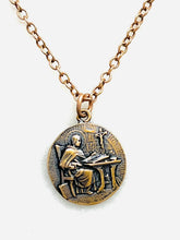 Load image into Gallery viewer, Saint Thomas Aquinas Solid Bronze Necklace
