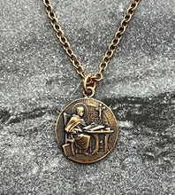 Load image into Gallery viewer, Saint Thomas Aquinas Solid Bronze Necklace
