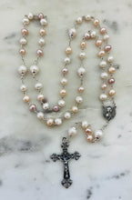 Load image into Gallery viewer, Petite Heirloom Rosary - Sterling Silver - Freshwater Pearl
