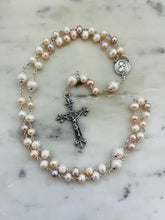 Load image into Gallery viewer, Petite Heirloom Rosary - Sterling Silver - Freshwater Pearl
