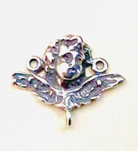 Load image into Gallery viewer, Angel Cherub Rosary Centerpiece - Bronze or Sterling Silver - Antique Reproduction 320 CeCeAgnes Rosary Parts

