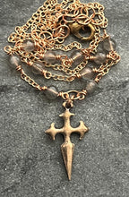 Load image into Gallery viewer, Cross of Saint James Necklace - Solid  Bronze
