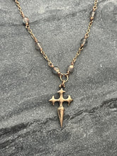 Load image into Gallery viewer, Cross of Saint James Necklace - Solid  Bronze
