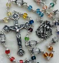 Load image into Gallery viewer, Saint Michael Chaplet - Sterling Silver - Crystals - Angels Crucifix CeCeAgnes
