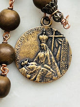 Load image into Gallery viewer, Child Jesus in the Temple Rosary: Hematite &amp; Bronze Single Decade Tenner - Sorrowful Mother
