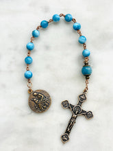 Load image into Gallery viewer, Saint Ann and Saint Joseph Rosary: Apatite &amp; Bronze Single Decade Tenner
