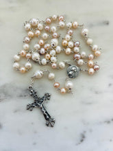 Load image into Gallery viewer, Petite Heirloom Rosary - Sterling Silver - Freshwater Pearl
