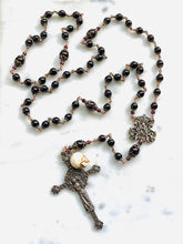 Load image into Gallery viewer, Garnet and Bronze Rosary - CeCeAgnes
