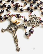 Load image into Gallery viewer, Garnet and Bronze Rosary - CeCeAgnes
