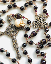 Load image into Gallery viewer, Garnet and Bronze Rosary - CeCeAgnes
