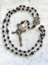 Load image into Gallery viewer, Garnet and Bronze Rosary - CeCeAgnes
