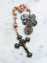 Load image into Gallery viewer, MIracle of Roses Saints - Rosary - Bronze Single Decade Tenner
