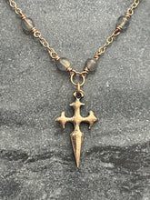 Load image into Gallery viewer, Cross of Saint James Necklace - Solid  Bronze
