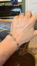 Load image into Gallery viewer, Kyanite Blessed Virgin Mary Rosary Bracelet - Solid Bronze
