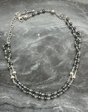 Load image into Gallery viewer, Sterling Silver Peacock Pearl Rosary Necklace Bracelet – Wire-Wrapped Functional Jewelry
