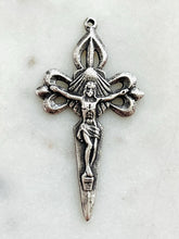 Load image into Gallery viewer, Saint James Crucifix Pendant - Sterling Silver - Antique Reproduction CeCeAgnes Rosary Parts
