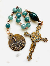 Load image into Gallery viewer, Resurrection Rosary: Guatemalan Jade, Bronze
