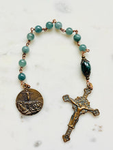 Load image into Gallery viewer, Resurrection Rosary: Guatemalan Jade, Bronze
