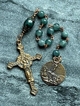 Load image into Gallery viewer, Resurrection Rosary: Guatemalan Jade, Bronze
