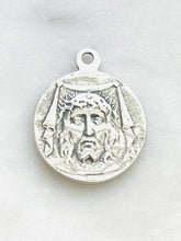 Load image into Gallery viewer, Sterling Silver Our Lady of Sorrows Seven Sorrows Medal: Antique Reproduction Rosary Link
