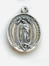 Load image into Gallery viewer, Our Lady of Guadalupe Sterling Silver Medal – Antique French Reproduction Pendant
