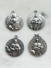 Load image into Gallery viewer, Four Evangelist Medals: Matthew, Mark, Luke, and John Sterling Silver Reproduction
