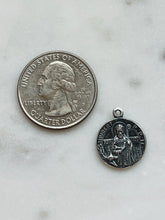Load image into Gallery viewer, Saint Hubert and Saint Benedict Medal - Sterling Silver Reproduction
