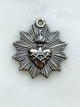Load image into Gallery viewer, Sacred Heart of Jesus Sterling Silver Medal - Antique Reproduction
