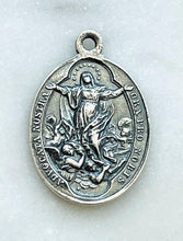 Load image into Gallery viewer, Purgatory and Assumption Sterling Silver Medal - Antique Reproduction
