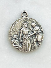 Load image into Gallery viewer, Saint Elizabeth of Hungary Sterling Silver Medal - Antique Reproduction

