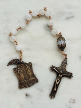 Load image into Gallery viewer, Indulgence Prayer Tenner - Ornate Bronze and Moonstone Single Decade Rosary CeCeAgnes
