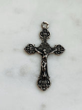 Load image into Gallery viewer, Crucifix Pendant - Sterling Silver - Antique Reproduction CeCeAgnes Rosary Parts
