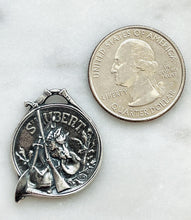 Load image into Gallery viewer, Saint Hubert Medal - Sterling Silver - Antique French Reproduction CeCeAgnes Rosary Parts
