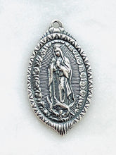Load image into Gallery viewer, Our Lady of Guadalupe Medal - Sterling Silver - Antique French Reproduction CeCeAgnes Rosary Parts
