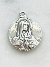 Load image into Gallery viewer, Sterling Silver Our Lady of Sorrows Seven Sorrows Medal: Antique Reproduction Rosary Link
