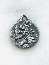 Load image into Gallery viewer, Saint Christopher Medal - Sterling Silver Reproduction
