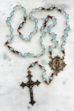 Load image into Gallery viewer, Large Divine Mercy Chaplet - Bronze, Blue Topaz and Garnet Rosary - CeCeAgnes
