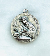Load image into Gallery viewer, Saint Catherine of Siena and Saint Dominic Sterling Silver Reproduction
