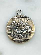 Load image into Gallery viewer, Christ the King Friends of Jesus Sterling Silver Medal - Antique Reproduction
