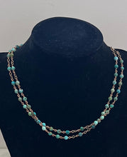 Load image into Gallery viewer, Wearable Rosary - Necklace - Bracelet – Faceted Turquoise - Solid Bronze
