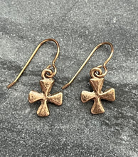 Load image into Gallery viewer, Cross Bronze Earrings
